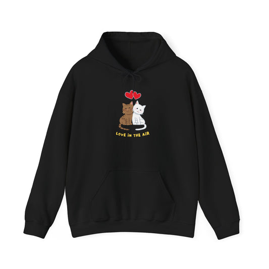 Adorable Cat Lovers Hoodie, Cute Cat Sweatshirt, Gift for Cat Parents, Cozy Animal Lover Apparel, Perfect for Fall & Winter